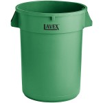 Lavex 32 Gallon Green Round Commercial Trash Can Lavex 32 Gallon Green Round Commercial Trash Can