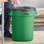 Lavex 32 Gallon Green Round Commercial Trash Can Lavex 32 Gallon Green Round Commercial Trash Can