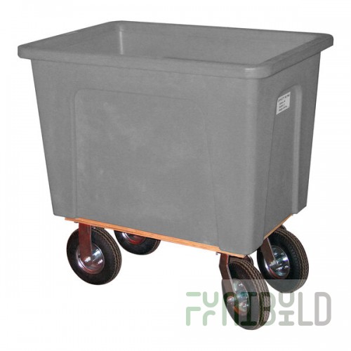 Wesco Industrial Products 272530 4 Bushel / 32 Gallon Gray Polyethylene Box Truck with 8