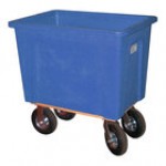 Wesco Industrial Products 272530 4 Bushel / 32 Gallon Gray Polyethylene Box Truck with 8 Wesco Industrial Products 272530 4 Bushel / 32 Gallon Gray Polyethylene Box Truck with 8