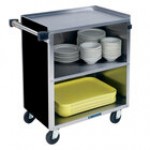 Lakeside 622RD Medium-Duty Stainless Steel Three Shelf Utility Cart with Enclosed Base and Red Finish - 19 Lakeside 622RD Medium-Duty Stainless Steel Three Shelf Utility Cart with Enclosed Base and Red Finish - 19