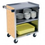 Lakeside 622RD Medium-Duty Stainless Steel Three Shelf Utility Cart with Enclosed Base and Red Finish - 19 Lakeside 622RD Medium-Duty Stainless Steel Three Shelf Utility Cart with Enclosed Base and Red Finish - 19