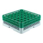 Noble Warewashing 36-Compartment Gray Full-Size Glass Rack with 2 Green Extenders Noble Warewashing 36-Compartment Gray Full-Size Glass Rack with 2 Green Extenders