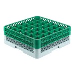 Noble Warewashing 36-Compartment Gray Full-Size Glass Rack with 2 Green Extenders Noble Warewashing 36-Compartment Gray Full-Size Glass Rack with 2 Green Extenders