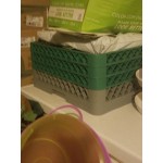 Noble Warewashing 36-Compartment Gray Full-Size Glass Rack with 2 Green Extenders Noble Warewashing 36-Compartment Gray Full-Size Glass Rack with 2 Green Extenders