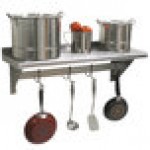 Advance Tabco PS-18-60 Stainless Steel Wall Shelf with Pot Rack - 18