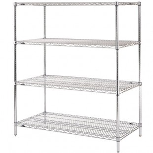 Metro N436C Super Erecta Chrome Wire Stationary Starter Shelving Unit - 21