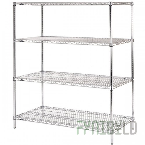 Metro N436C Super Erecta Chrome Wire Stationary Starter Shelving Unit - 21