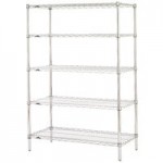 Metro N436C Super Erecta Chrome Wire Stationary Starter Shelving Unit - 21