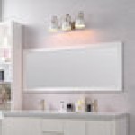Globe 3-Light Soft Glam Matte Brass Vanity Light with Matte White Dome Metal Shades - 120V, 60W Globe 3-Light Soft Glam Matte Brass Vanity Light with Matte White Dome Metal Shades - 120V, 60W