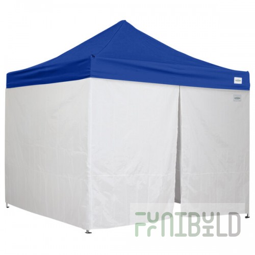 Caravan Canopy 21003505020 Alumashade Bigfoot 10' x 10' Blue Light-Duty Commercial Grade Instant Canopy Deluxe Kit with Side Walls