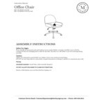 Martha Stewart Tyla Gray Faux Leather Swivel Armless Office Chair with Polished Nickel Finish