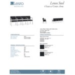 Lesro Lenox Steel Patriot Plus Black Vinyl 4-Seat Sofa with Center Arms Lesro Lenox Steel Patriot Plus Black Vinyl 4-Seat Sofa with Center Arms