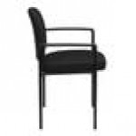 Flash Furniture BT-516-1-BK-GG Black Fabric Stackable Side Chair with Arms