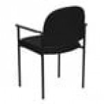 Flash Furniture BT-516-1-BK-GG Black Fabric Stackable Side Chair with Arms