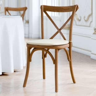 Lancaster Table & Seating Vineyard Barrel Brown Wood Cross Back Chair with 1 Lancaster Table & Seating Vineyard Barrel Brown Wood Cross Back Chair with 1