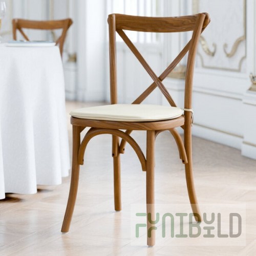 Lancaster Table & Seating Vineyard Barrel Brown Wood Cross Back Chair with 1