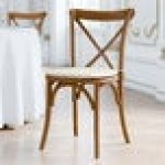 Lancaster Table & Seating Vineyard Barrel Brown Wood Cross Back Chair with 1