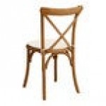 Lancaster Table & Seating Vineyard Barrel Brown Wood Cross Back Chair with 1