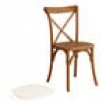 Lancaster Table & Seating Vineyard Barrel Brown Wood Cross Back Chair with 1