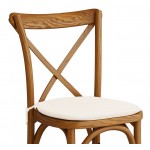 Lancaster Table & Seating Vineyard Barrel Brown Wood Cross Back Chair with 1