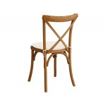 Lancaster Table & Seating Vineyard Barrel Brown Wood Cross Back Chair with 1