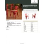 Lancaster Table & Seating Alloy Ruby Red Indoor Arm Chair with Natural Wood Seat