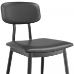 Lancaster Table & Seating Mid-Century Black Chair with Black Vinyl Padded Seat and Backrest - Unassembled Lancaster Table & Seating Mid-Century Black Chair with Black Vinyl Padded Seat and Backrest - Unassembled