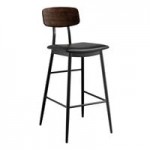 Lancaster Table & Seating Mid-Century Black Chair with Black Vinyl Padded Seat and Backrest - Unassembled Lancaster Table & Seating Mid-Century Black Chair with Black Vinyl Padded Seat and Backrest - Unassembled