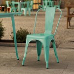 Lancaster Table & Seating Alloy Aquamarine Outdoor Cafe Chair