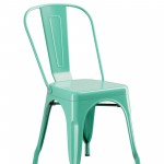 Lancaster Table & Seating Alloy Aquamarine Outdoor Cafe Chair