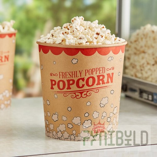 Carnival King Kraft 130 oz. Popcorn Bucket - 150/Case