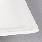 EcoChoice 12 oz. Compostable White Plant Fiber Square Bowl - 100/Pack