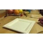 EcoChoice 12 oz. Compostable White Plant Fiber Square Bowl - 100/Pack
