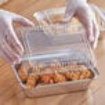 Choice Oblong Clear Plastic Dome Lid for 2.25 lb. & 1.5 lb. Shallow Foil Take-Out Container - 500/Case Choice Oblong Clear Plastic Dome Lid for 2.25 lb. & 1.5 lb. Shallow Foil Take-Out Container - 500/Case