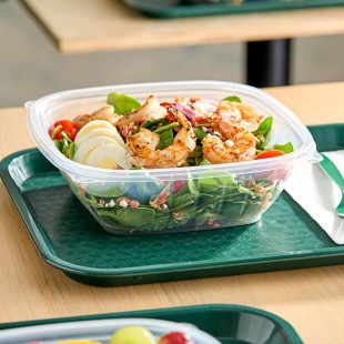 Dart C48SB PresentaBowls Pro 48 oz. Clear Polypropylene Square Bowl - 252/Case