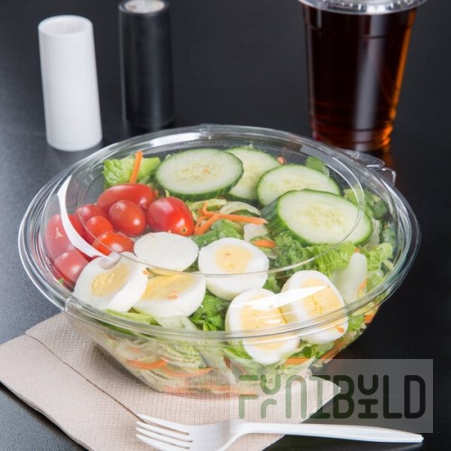 Dart SafeSeal 48 oz. Plastic Tamper-Resistant, Tamper-Evident Bowl with Dome Lid - 100/Case