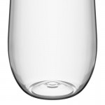 Visions Dynasty 9 oz. Clear Plastic Stemless Champagne Flute with Gold Rim - 64/Case Visions Dynasty 9 oz. Clear Plastic Stemless Champagne Flute with Gold Rim - 64/Case