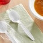 Choice White Extra Heavy Weight Wrapped Polystyrene Plastic Soup Spoon - 1,000/Case Choice White Extra Heavy Weight Wrapped Polystyrene Plastic Soup Spoon - 1,000/Case