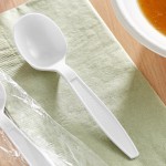 Choice White Extra Heavy Weight Wrapped Polystyrene Plastic Soup Spoon - 1,000/Case Choice White Extra Heavy Weight Wrapped Polystyrene Plastic Soup Spoon - 1,000/Case