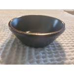 Acopa Heika 7 oz. Black Matte Textured Stoneware Bowl - Sample