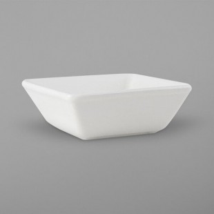 Tuxton ABU-530 Napa AlumaTux 12 oz. Pearl White (European White) Square China Bowl - 12/Case