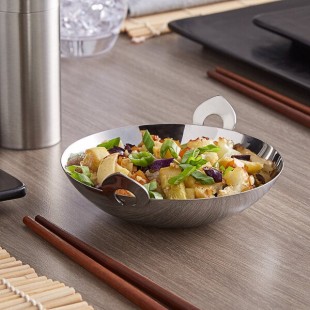 Vollrath 59794 8 oz. Mini Stainless Steel Wok
