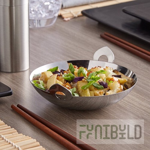 Vollrath 59794 8 oz. Mini Stainless Steel Wok