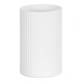 Cal-Mil 30 oz. White Ribbed Melamine Crock / Condiment Jar 24020-4-15 Cal-Mil 30 oz. White Ribbed Melamine Crock / Condiment Jar 24020-4-15