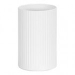 Cal-Mil 30 oz. White Ribbed Melamine Crock / Condiment Jar 24020-4-15