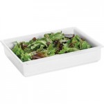 GET Bugambilia Fit Perfect Mod White Aluminum Serving Platter / Lid for 1/4 Size Food Pans LCIH1/4-MOD-WW