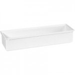 GET Bugambilia Fit Perfect Mod White Aluminum Serving Platter / Lid for 1/4 Size Food Pans LCIH1/4-MOD-WW