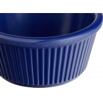 Acopa 3 oz. Blue Fluted Melamine Ramekin - 12/Case