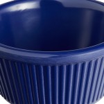 Acopa 3 oz. Blue Fluted Melamine Ramekin - 12/Case
